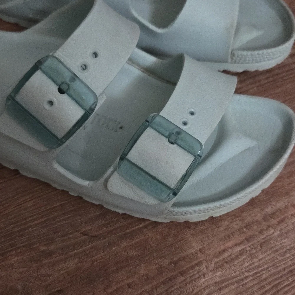 Birkenstock Light Mint Green Two-Strap Sandals